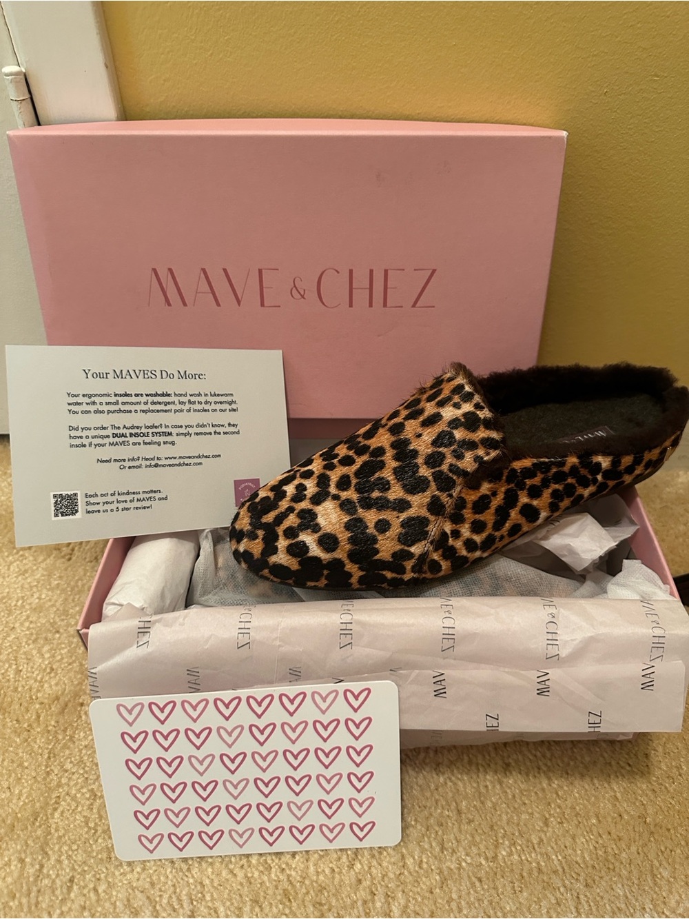 Mave & Chez Maya2 Leopard Pony Backless Slip on mules